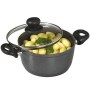 Stoneline | Cookware set of 8 | 1 sauce pan, 1 stewing pan, 1 frying pan | Die-cast aluminium | Black | Lid included - 5